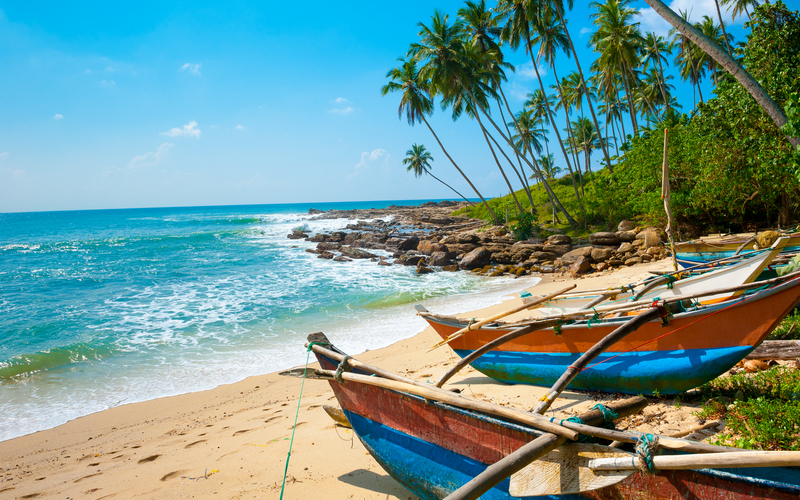 Rajskie plaże południowego wybrzeża na Sri Lance